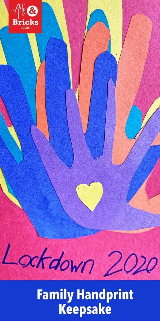 Examples and inspiration for handprint covid-19, lockdown 2020 family keepsake artwork
