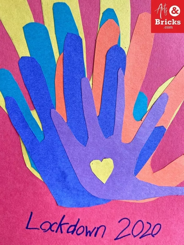 Lockdown 2020 Handprint Art Family Keepsake