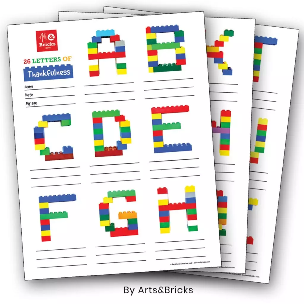 Printable FREE PDF: As a mindfulness activity, track and share your gratitudes and joys. Use our Alphabet of Gratitude printable to prompt your own thankfulness and your kids' gratitude!