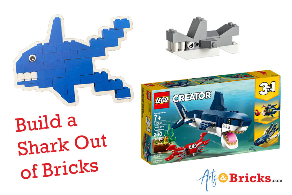 How to build a shark out of bricks - LEGO shark images