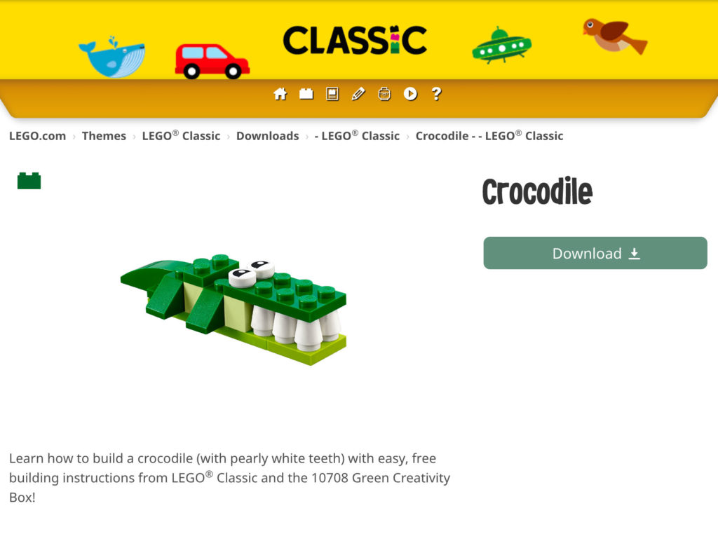 Lego cheap classic crocodile