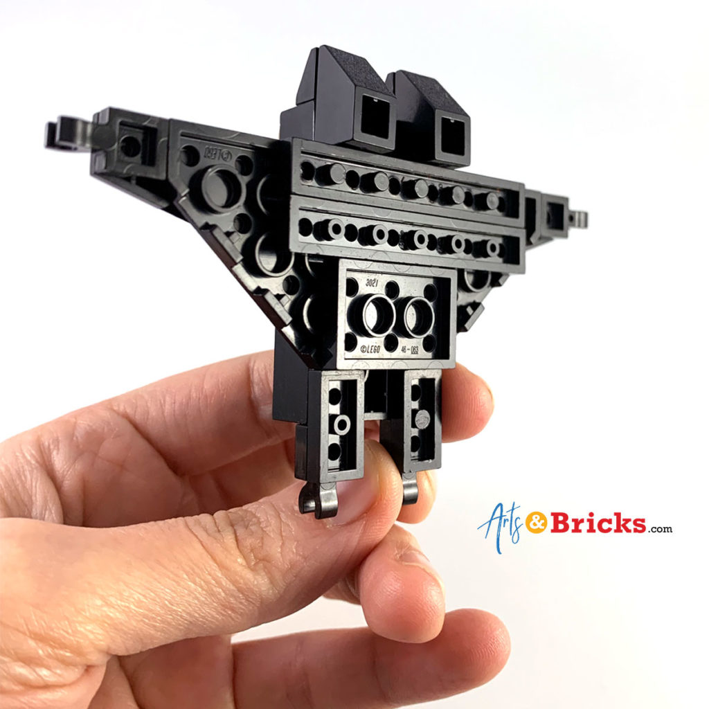Building instructions for bat made of LEGO bricks