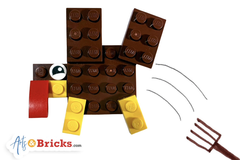 How to build a Thanksgiving turkey out of LEGO bricks