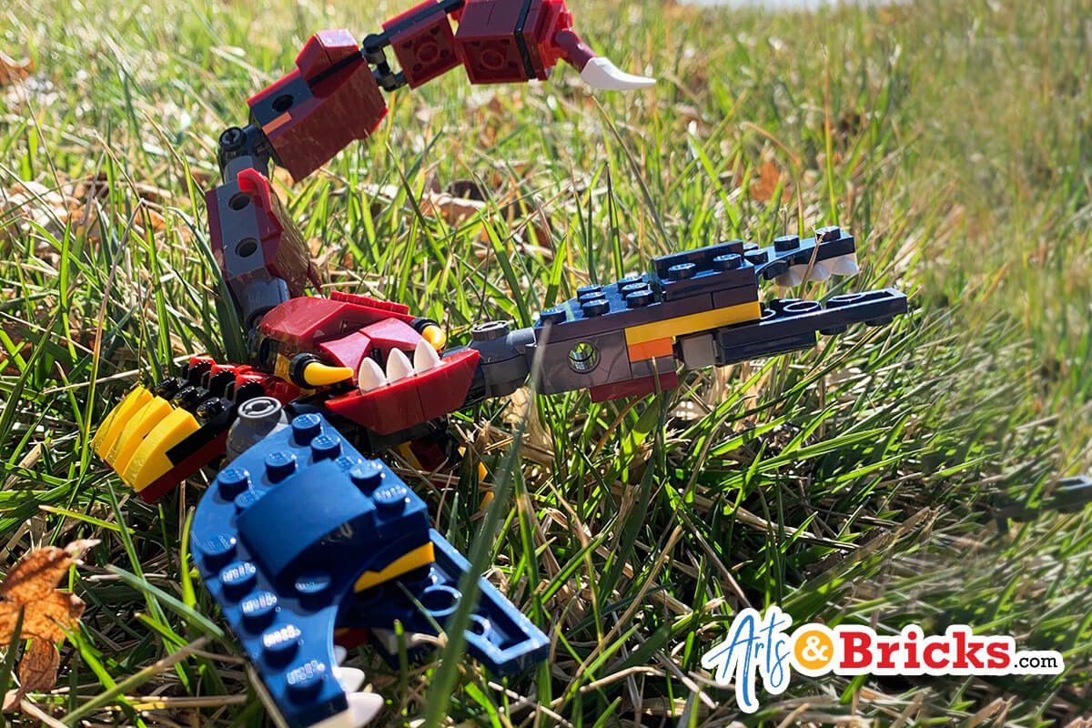 Kid-Review of LEGO Creator Fire Dragon, 3-in-1 Set 31102 - Arts and Bricks