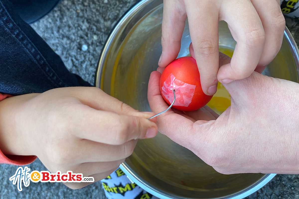 How to blow out easter eggs with kids