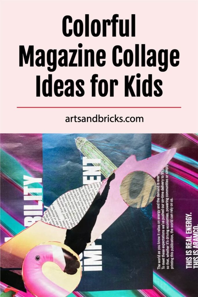 Check out these colorful magazine collage ideas for kids. Instead of throwing away old magazines, save their brightly printed pages for use in magazine collage artwork that you can make with your kids!