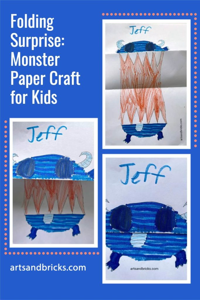 Folding Surprise: Monster Paper Craft for Kids - Arts and Bricks