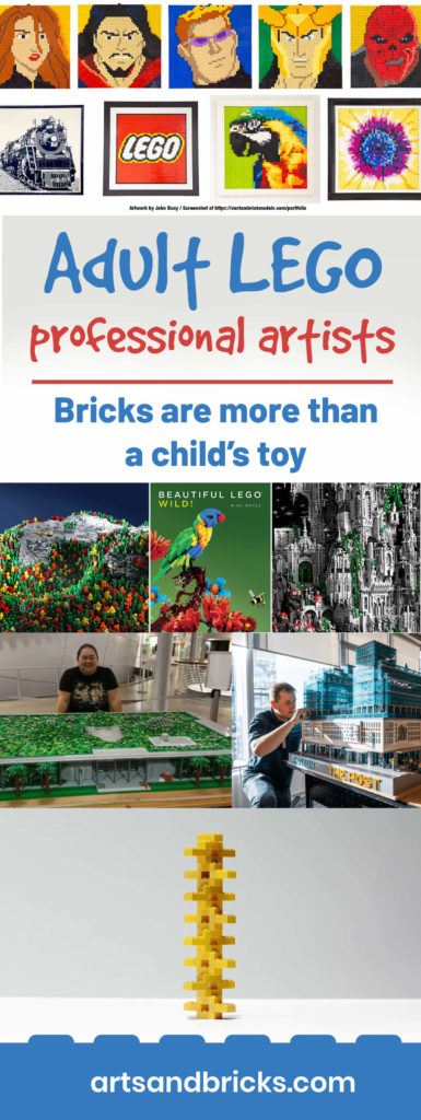 Did you know that LEGO bricks are an accepted artistic medium,  Like oil paint, stone, or wood? LEGO bricks are used by fine artists for self-expression and to visually comment upon our human experience.

The following professional artists, hobby artists, and master model builders are "physically" building the way for future LEGO artists, and we’re so grateful!