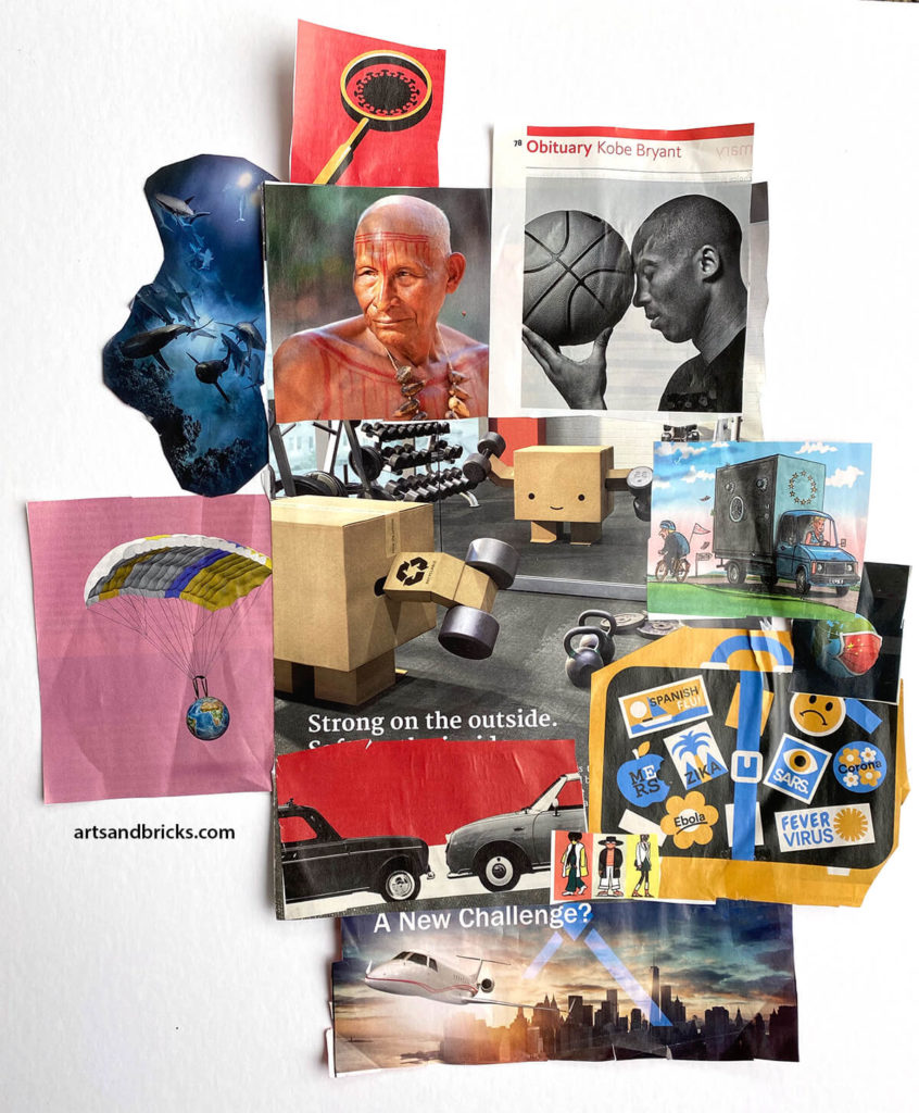 magazine collage art ideas