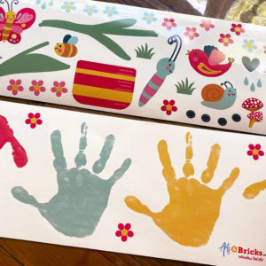 Colorful Handprints for window play.