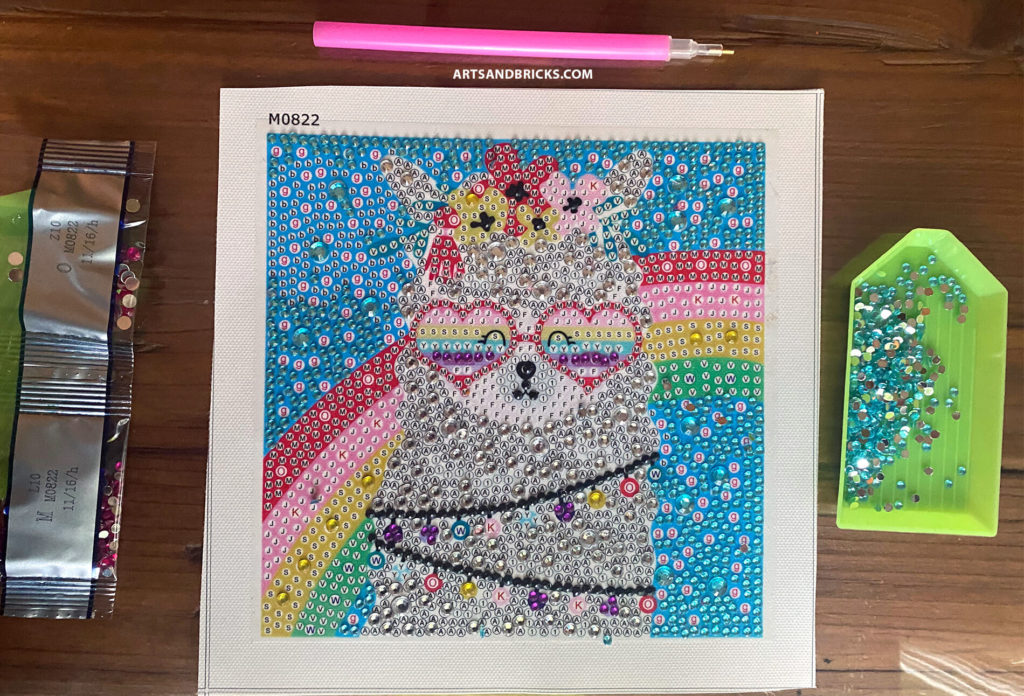 Crystal (diamond) art painting. A creative gift for kids who love art!