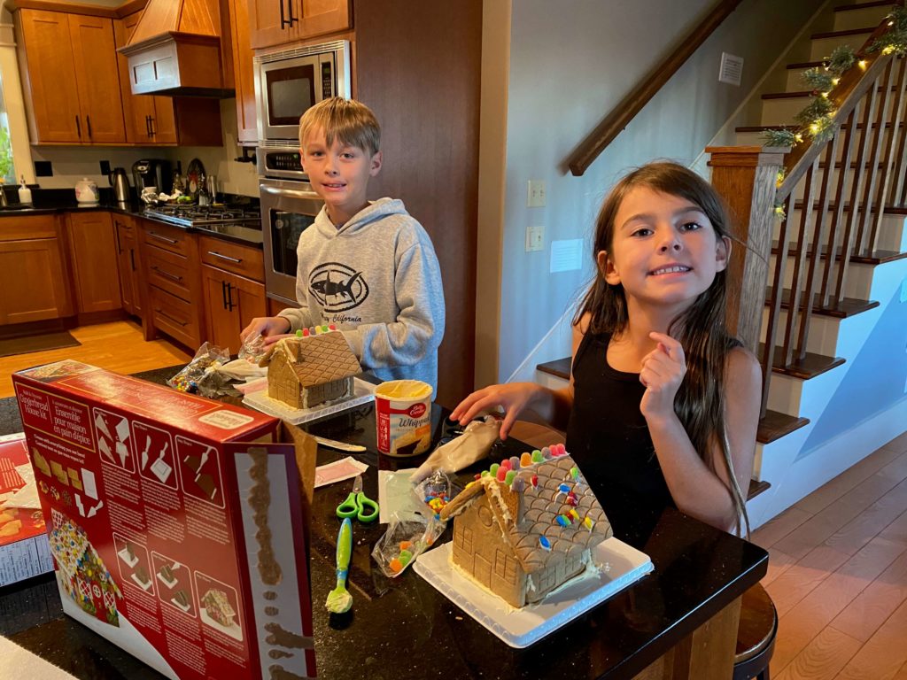 A favorite gingerbread building tip: buy additional icing. 