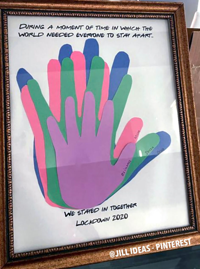 During a moment of time in which the world needed everyone to stay apart...we stayed together. Handprint craft idea for your family!