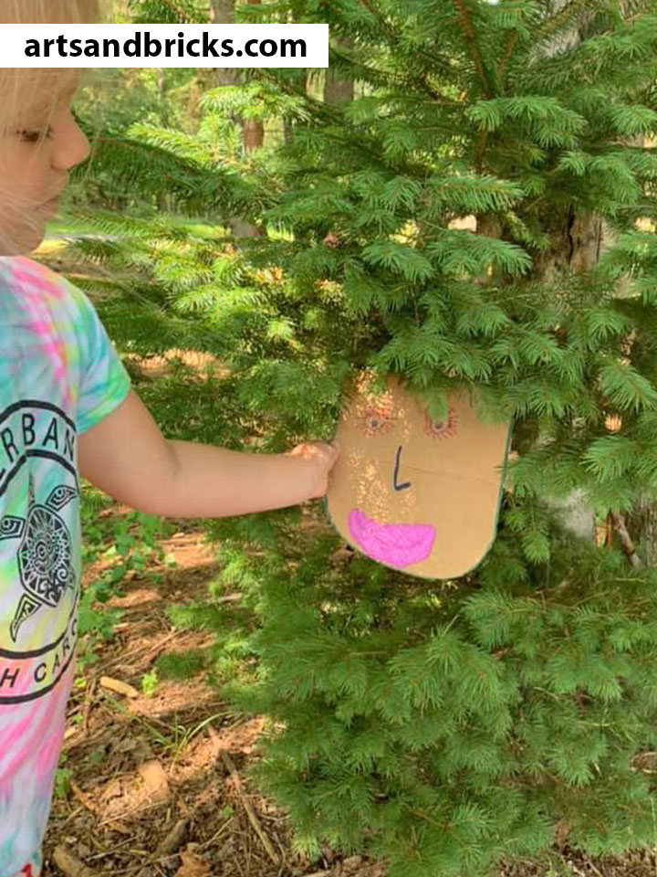 Soak up your last days of summer sunshine outside with your little ones making and photographing this adorable nature craft! Bonus! You'll have as much fun (and maybe even MORE fun) than your child with this one. Just cardboard, scissors, paints/markers or crayons and a camera required!