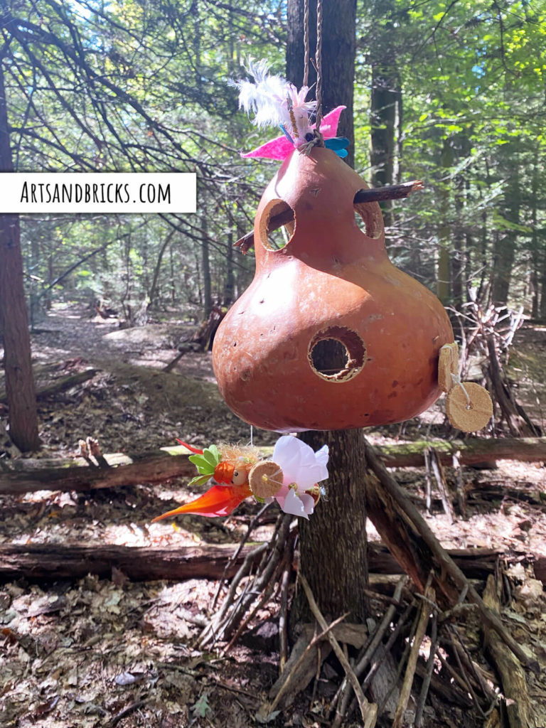 Fairy home made from gourd