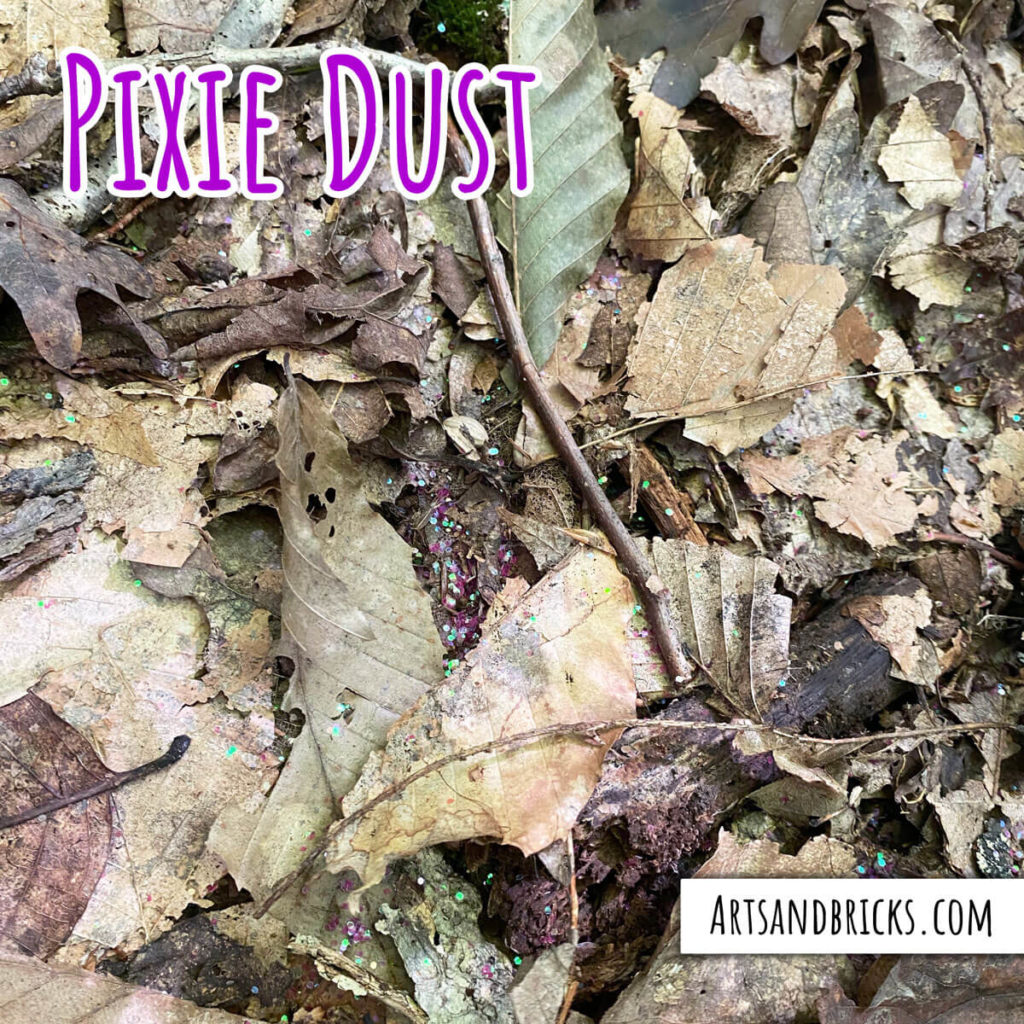 Glitter serves as excellent pixie dust for Fairy Gardens.