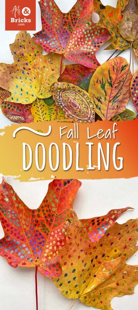 Create exquisite patterned and decorated fall leaves by doodling with gel pens. It's hours of relaxing, creative fun! No setup required - just leaves, gel pens and perhaps some good music. It's an autumn craft that both you and your kids will love! #fall #leaves #kidscraft #autumn #halloween #crafts #artsandcrafts