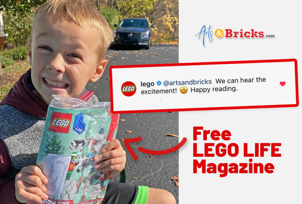 Did you know LEGO sends out FREE magazines to kids ages 5 to 10 every quarter? This magazine is such fun fan mail. Definitely worth the sign-up.