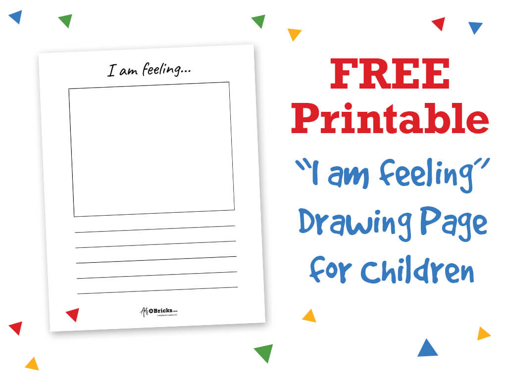 I am feeling… drawing page for kids