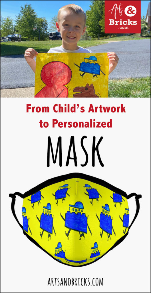 Personalized children's masks featuring your child's artwork