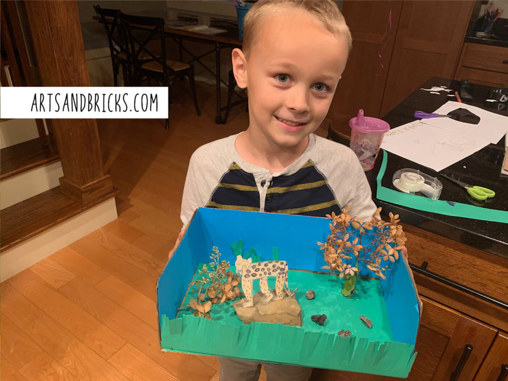 Love them or hate them, elementary school diorama projects are part of life for the typical parent! Here we're sharing our process for making a grassland diorama in 2nd grade.