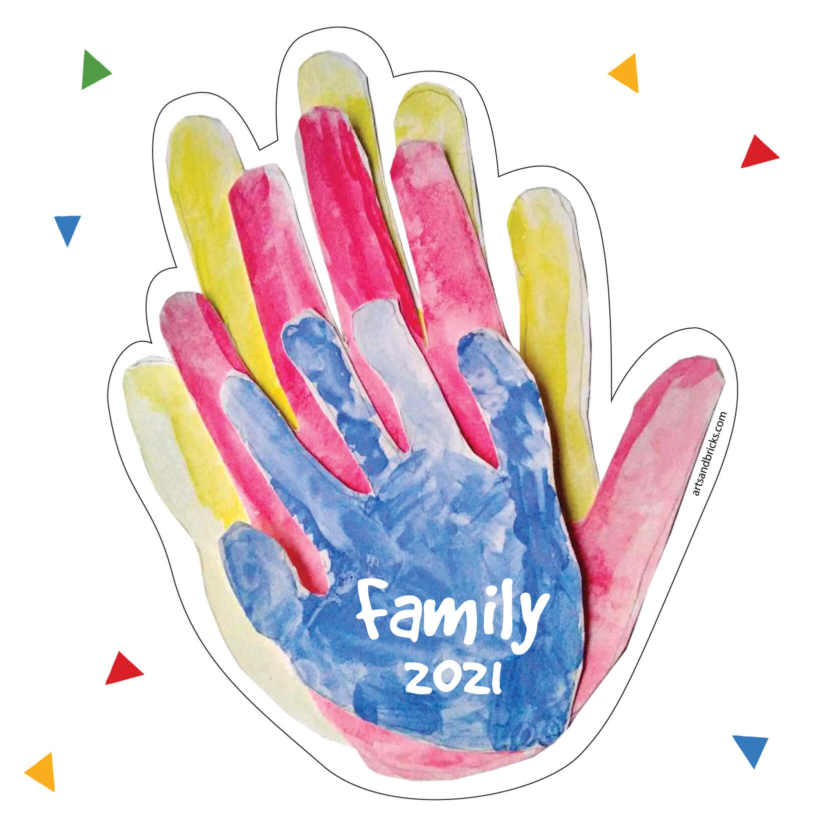 Handprint Keepsake Family Hand Print Kit Included Family Hands Handprint  Art Personalised Family Print Mum Dad Gift From Kids 