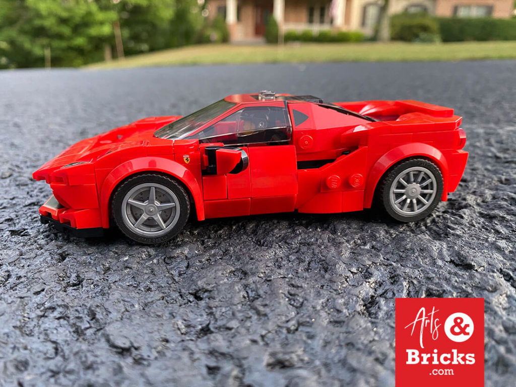 From a kid’s perspective, here are some of the favorite features of the LEGO Ferrari Tributo 76895: Sticker Power, Cool Hair, Doesn't break when playing, multiple hub cap choices, great color scheme red/black, super aerodynamic and just looks cool! Read more in our LEGO review by an eight-year-old kid. #lego #reviews #gifts #forkids #legokids