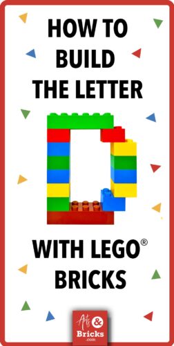 LEGO Letter D: A Fun DIY Project for the Whole Family! Get ready to have a blast with this awesome DIY Alphabet project! We're going to build the Letter D using LEGO bricks in a pattern designed by a graphic designer and her kiddos. Perfect for a fun, family activity or for anyone looking to make the alphabet or spell words with LEGO bricks. #LEGO #Alphabet #ABCs #buildtogether #brickbuilt #artsandbricks