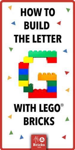 LEGO Letter G: A Fun DIY Project for the Whole Family! Get ready to have a blast with this awesome DIY Alphabet project! We're going to build the Letter G using LEGO bricks in a pattern designed by a graphic designer and her kiddos. Perfect for a fun, family activity or for anyone looking to make the alphabet or spell words with LEGO bricks. #LEGO #Alphabet #ABCs #buildtogether #brickbuilt #artsandbricks