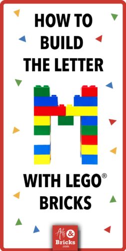 LEGO Letter M: A Fun DIY Project for the Whole Family! Get ready to have a blast with this awesome DIY Alphabet project! We're going to build the Letter M using LEGO bricks in a pattern designed by a graphic designer and her kiddos. Perfect for a fun, family activity or for anyone looking to make the alphabet or spell words with LEGO bricks. #LEGO #Alphabet #ABCs #buildtogether #brickbuilt #artsandbricks