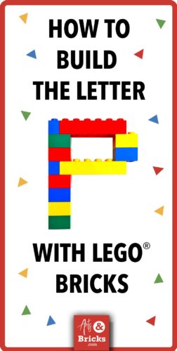 LEGO Letter P: A Fun DIY Project for the Whole Family! Get ready to have a blast with this awesome DIY Alphabet project! We're going to build the Letter P using LEGO bricks in a pattern designed by a graphic designer and her kiddos. Perfect for a fun, family activity or for anyone looking to make the alphabet or spell words with LEGO bricks. #LEGO #Alphabet #ABCs #buildtogether #brickbuilt #artsandbricks