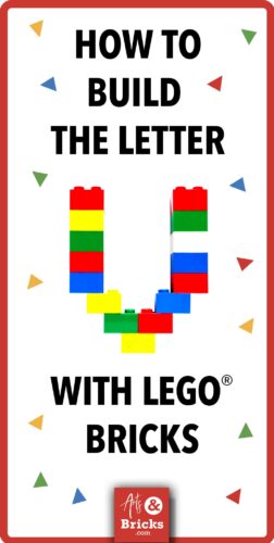 LEGO Letter V: A Fun DIY Project for the Whole Family! Get ready to have a blast with this awesome DIY Alphabet project! We're going to build the Letter V using LEGO bricks in a pattern designed by a graphic designer and her kiddos. Perfect for a fun, family activity or for anyone looking to make the alphabet or spell words with LEGO bricks. #LEGO #Alphabet #ABCs #buildtogether #brickbuilt #artsandbricks