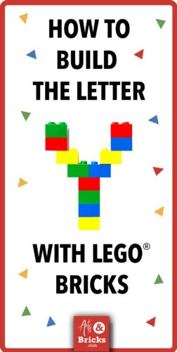 LEGO Letter Y: A Fun DIY Project for the Whole Family! Get ready to have a blast with this awesome DIY Alphabet project! We're going to build the Letter Y using LEGO bricks in a pattern designed by a graphic designer and her kiddos. Perfect for a fun, family activity or for anyone looking to make the alphabet or spell words with LEGO bricks. #LEGO #Alphabet #ABCs #buildtogether #brickbuilt #artsandbricks