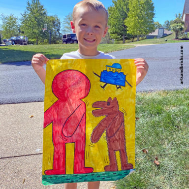 Keith Haring Inspired Art Project for Kids - Arts and Bricks