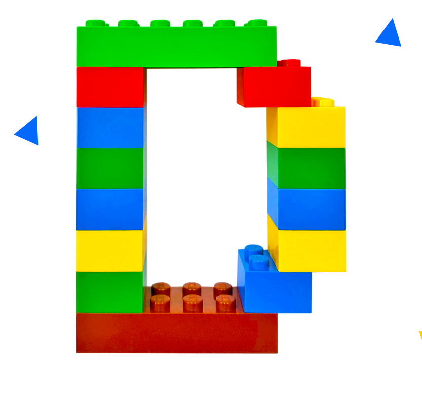 Arts and Bricks: Letter D built with LEGO Bricks