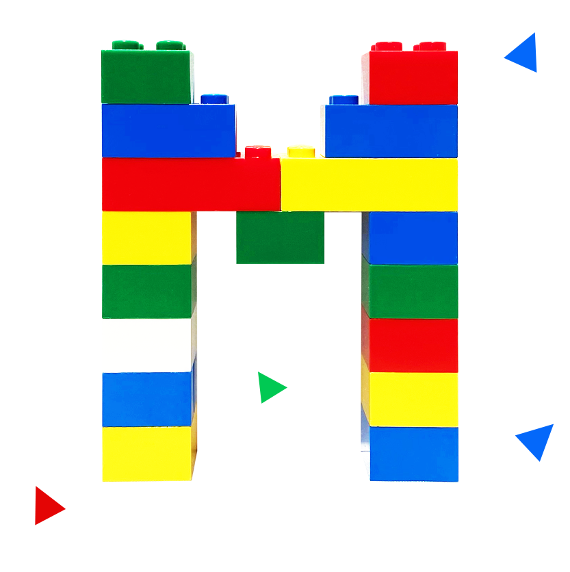 Arts and Bricks: Letter M built with LEGO Bricks