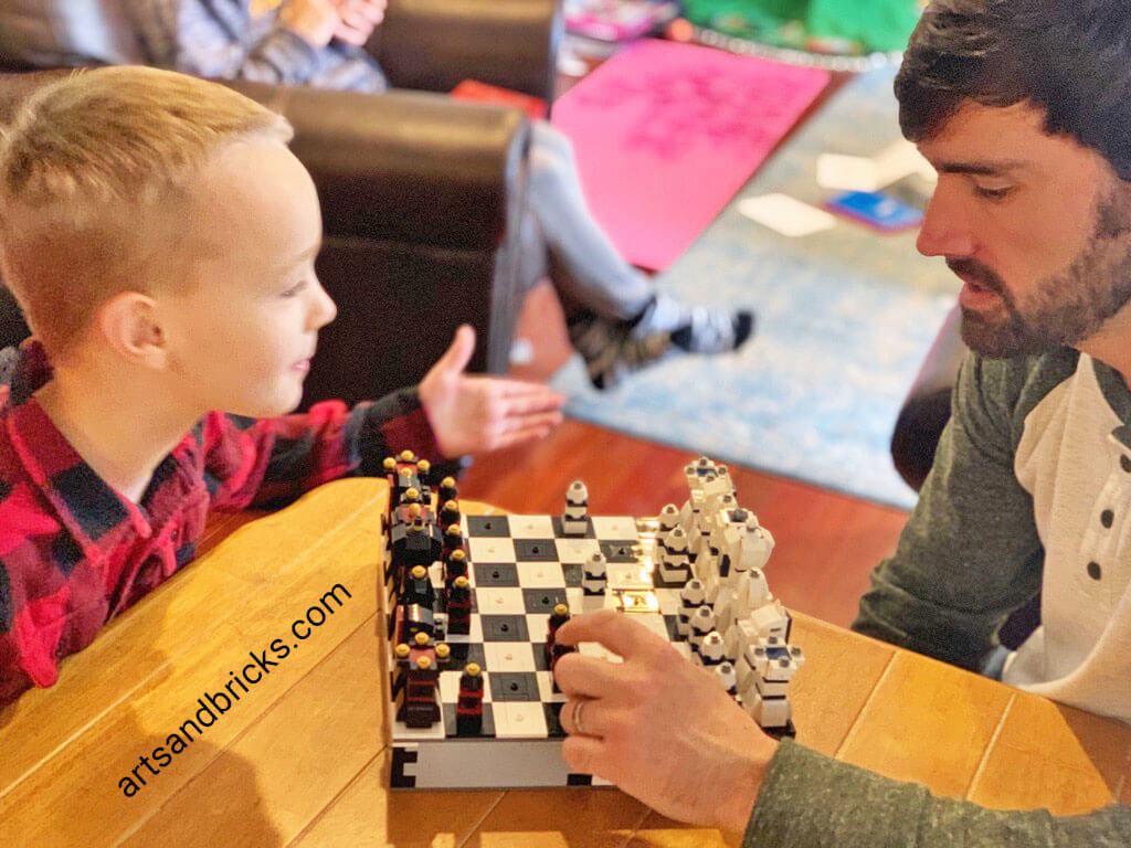 My son is really enjoying learning to play Chess, especially on a board built from LEGO bricks, that he made himself! The beauty of this set is that you build the set once, and then you store your pieces within the built game board. 

Read why we think the Lego Iconic Chess set is destined to be a favorite in your household.