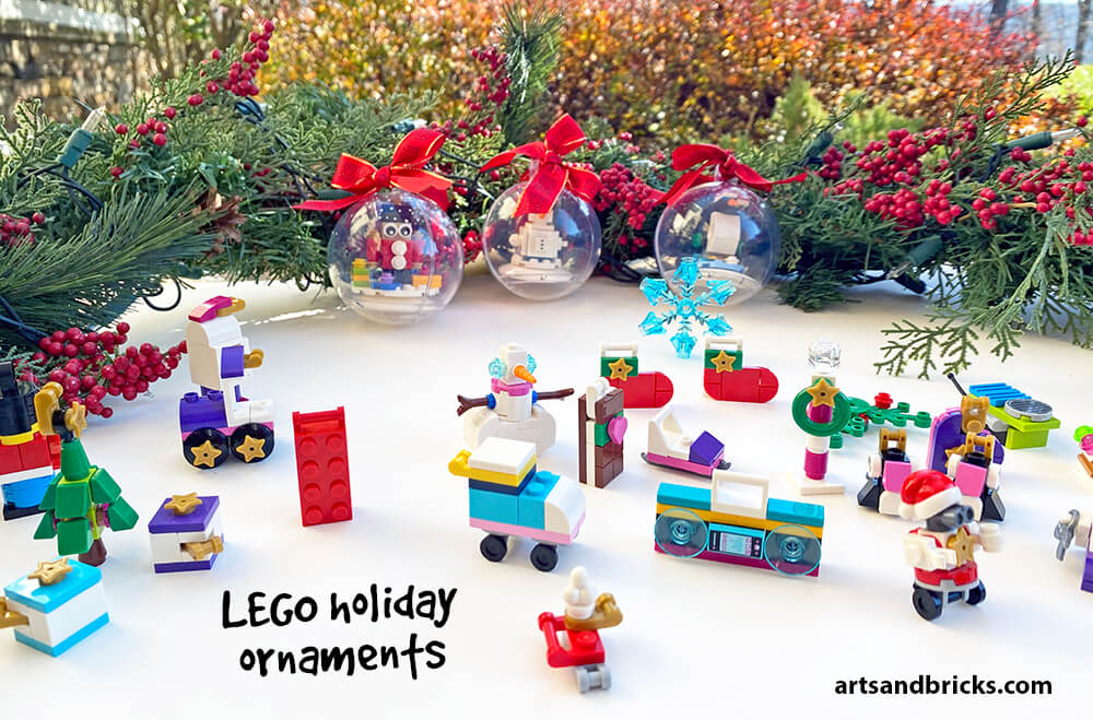 Perfect for holiday gift giving, purchase LEGO advent calendars and ornaments.