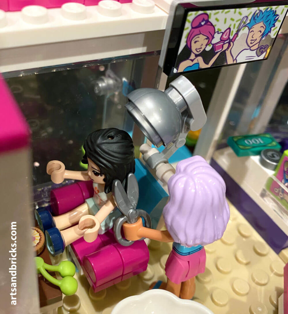 Lego friends pink cheap hair