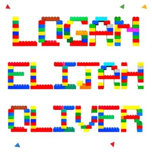LEGO name stickers for kids
