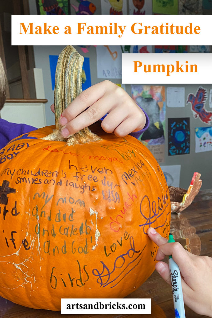This fall, be mindful of what brings your family daily JOY by writing gratitudes on a family pumpkin. Here's how we're doing it.