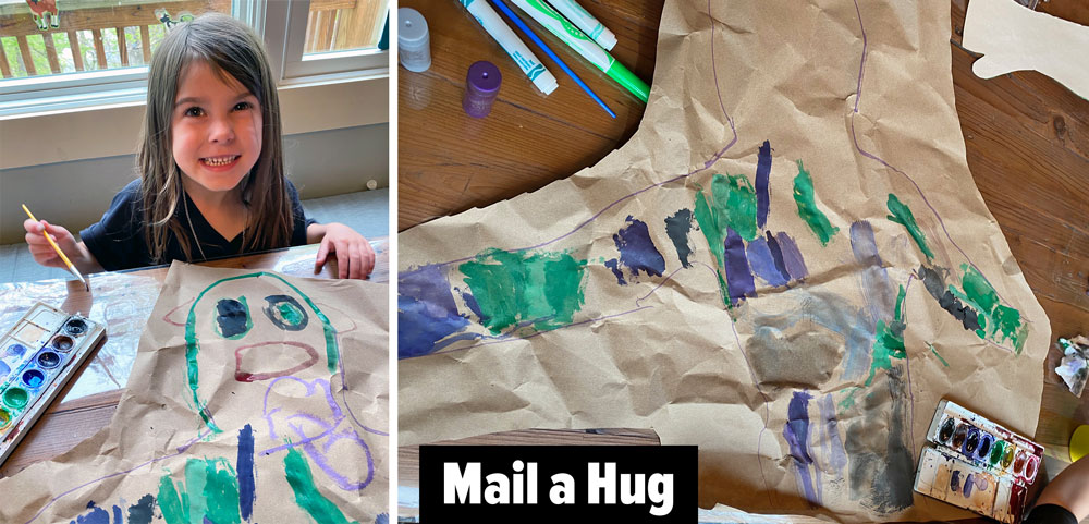 Mail a hug! Learn how to make this simple family-friend craft to make, send and share a hug from your child to someone they love! Spend the day spreading kindness!