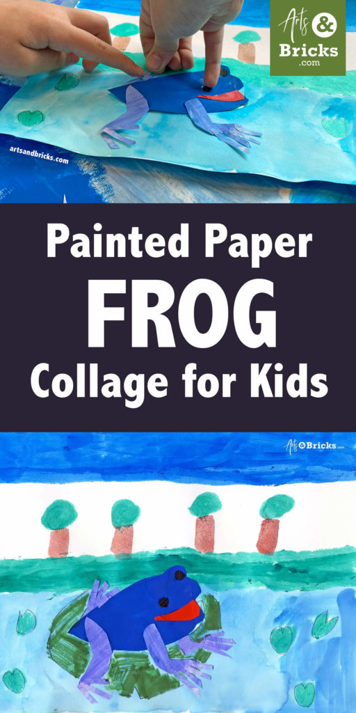 Get inspired to make your own Eric Carle animals, include a blue painted paper frog. Perfect for elementary-aged children!