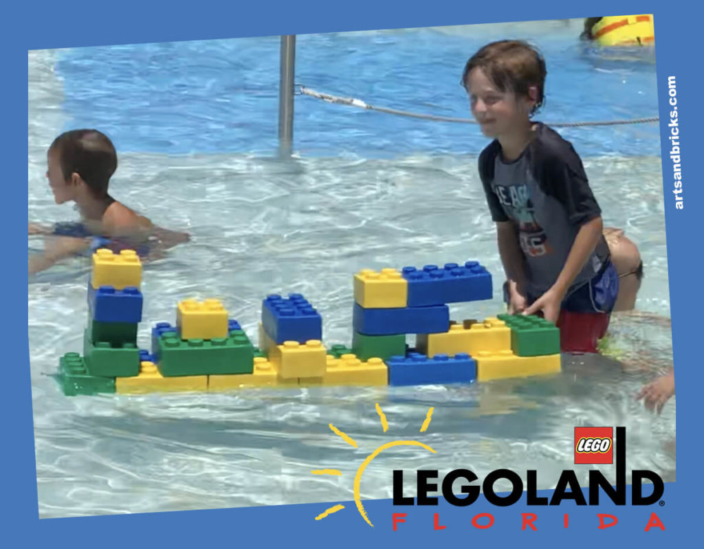 Even the pools are bricktastic at LEGOLAND Florida. Relax and soak up the sun while building navy battle ships, too.  