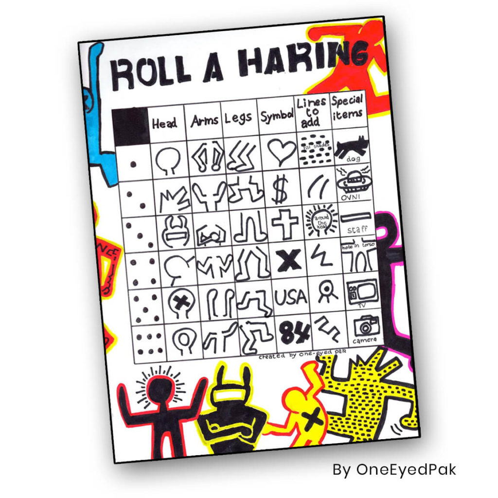 Roll-A-Haring printable dice game