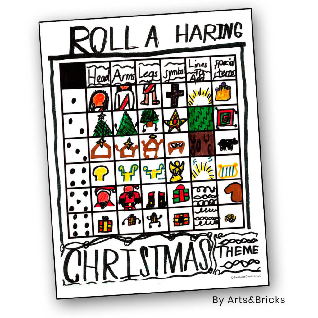 Roll-A-Haring Christmas themed. Want to play our Christmas themed dice game? You can print it and play it, or make your own!