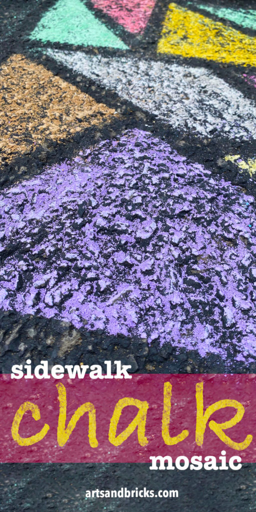 Have you ever looked at your bucket of sidewalk chalk and thought, "What do we do with this?" Today, I'm here to inspire you with a very simple, family-friendly outdoor chalk mosaic art project.