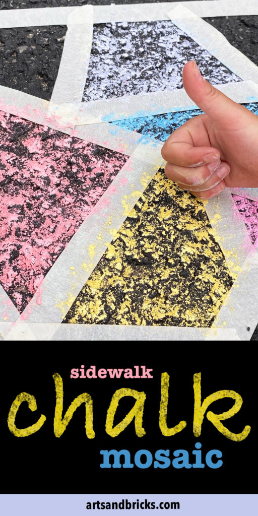 Mosaic chalk art is a great activity for kids, teens, and adults, alike! We especially love this outdoor activity because it's inclusive and gets everyone in the family outside and off electronics. 