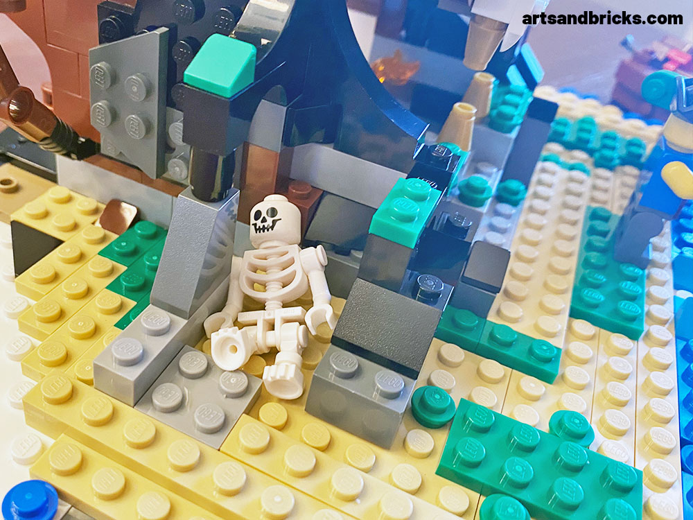 Read about Arts and Bricks's experience building Skull Island from the 2020 LEGO Pirate Ship set 31109 with kids.