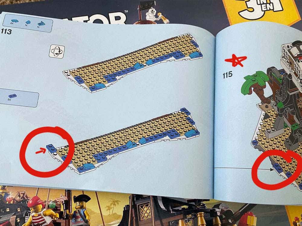 Read about Arts and Bricks's experience building Skull Island from the 2020 LEGO Pirate Ship set 31109 with kids.